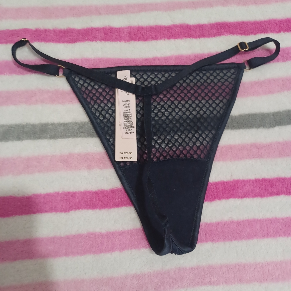 Victoria secret Shine Fishnet V-String Panty - Picture 5 of 6